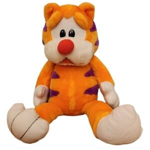 Vintage Good American Orange And White Stripe Cat Plush Stuffed Animal